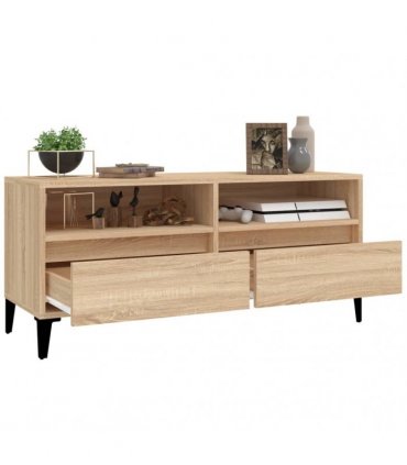 vidaXL TV Cabinet Sonoma Oak 100x34.5x44.5 cm Engineered Wood — V0672039617