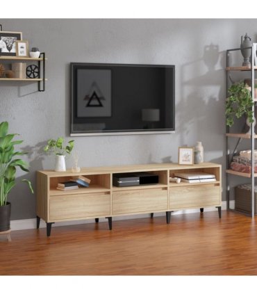 vidaXL TV Cabinet Sonoma Oak 150x30x44.5 cm Engineered Wood — V0672039618