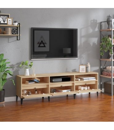 vidaXL TV Cabinet Sonoma Oak 150x30x44.5 cm Engineered Wood — V0672039618