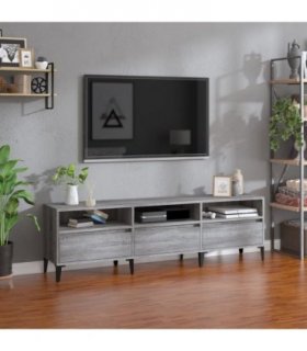 vidaXL TV Cabinet Grey Sonoma 150x30x44.5 cm Engineered Wood