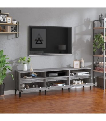 vidaXL TV Cabinet Grey Sonoma 150x30x44.5 cm Engineered Wood