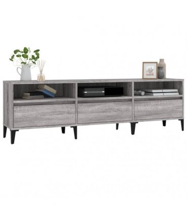 vidaXL TV Cabinet Grey Sonoma 150x30x44.5 cm Engineered Wood