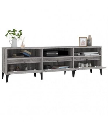 vidaXL TV Cabinet Grey Sonoma 150x30x44.5 cm Engineered Wood