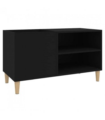 vidaXL Record Cabinet | Black | Engineered wood | Medium | Record Cabinet — Size: 84.5 x 38 x 48 cm