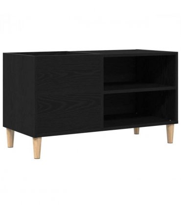 vidaXL Record Cabinet Black oak 84.5 x 38 x 48 cm Engineered Wood