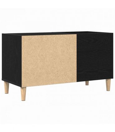 vidaXL Record Cabinet Black oak 84.5 x 38 x 48 cm Engineered Wood