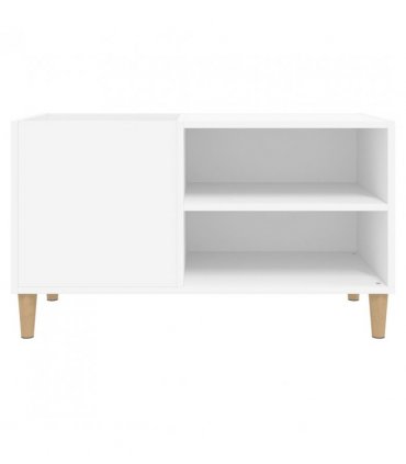 vidaXL Record Cabinet White 84.5x38x48 cm Engineered Wood — Size: 84.5 x 38 x 48 cm