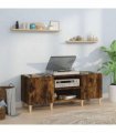 vidaXL Record Cabinet Smoked Oak 121x38x48 cm Engineered Wood — Size: 121 x 38 x 48 cm
