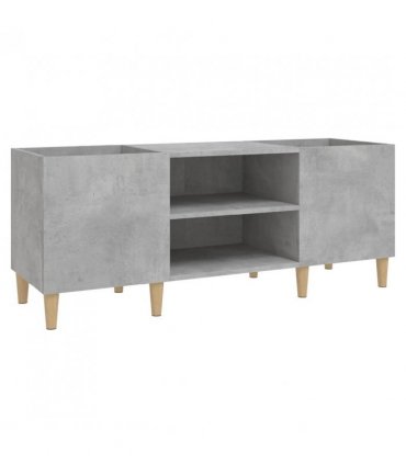 vidaXL Record Cabinet Concrete Grey 121x38x48 cm Engineered Wood — Size: 121 x 38 x 48 cm