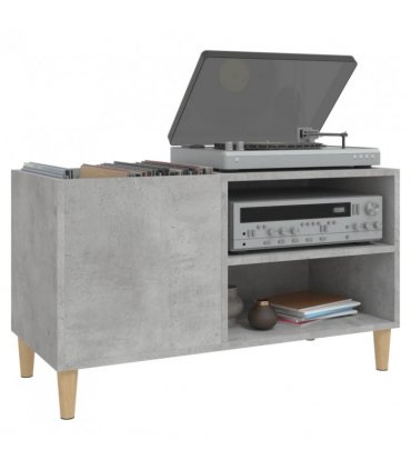 vidaXL Record Cabinet Concrete Grey 84.5x38x48 cm Engineered Wood — Size: 84.5 x 38 x 48 cm