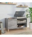 vidaXL Record Cabinet Grey Sonoma 84.5x38x48 cm Engineered Wood — Size: 84.5 x 38 x 48 cm