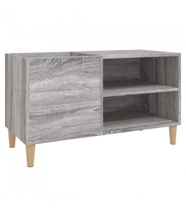 vidaXL Record Cabinet Grey Sonoma 84.5x38x48 cm Engineered Wood — Size: 84.5 x 38 x 48 cm