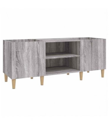 vidaXL Record Cabinet Grey Sonoma 121x38x48 cm Engineered Wood — Size: 121 x 38 x 48 cm