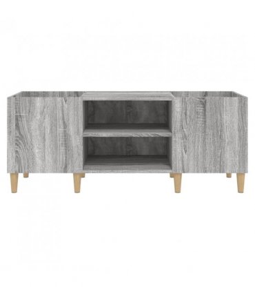 vidaXL Record Cabinet Grey Sonoma 121x38x48 cm Engineered Wood — Size: 121 x 38 x 48 cm