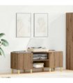 vidaXL Record Cabinet Artisan Oak 121 x 38 x 48 cm Engineered Wood