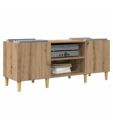 vidaXL Record Cabinet Artisan Oak 121 x 38 x 48 cm Engineered Wood