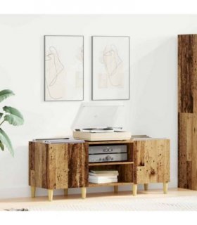 vidaXL Record Cabinet Old Wood 121 x 38 x 48 cm Engineered Wood