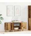 vidaXL Record Cabinet Old Wood 121 x 38 x 48 cm Engineered Wood