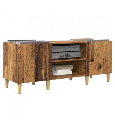 vidaXL Record Cabinet Old Wood 121 x 38 x 48 cm Engineered Wood