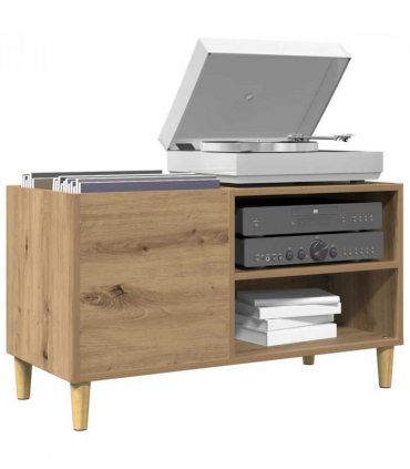 vidaXL Record Cabinet Artisan Oak 84.5x38x48 cm Engineered Wood — Size: 84.5 x 38 x 48 cm