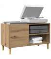 vidaXL Record Cabinet Artisan Oak 84.5x38x48 cm Engineered Wood — Size: 84.5 x 38 x 48 cm