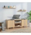 vidaXL Record Cabinet Sonoma Oak 121x38x48 cm Engineered Wood — Size: 121 x 38 x 48 cm