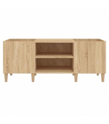 vidaXL Record Cabinet Sonoma Oak 121x38x48 cm Engineered Wood — Size: 121 x 38 x 48 cm