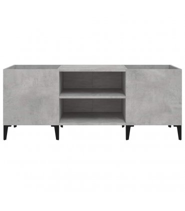 vidaXL Record Cabinet Concrete Grey 121x38x48 cm Engineered Wood — Size: 121 x 38 x 48 cm — V0672039644
