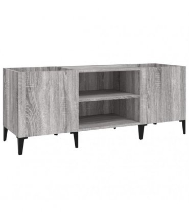 vidaXL Record Cabinet Grey Sonoma 121x38x48 cm Engineered Wood — Size: 121 x 38 x 48 cm — V0672039647