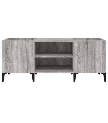 vidaXL Record Cabinet Grey Sonoma 121x38x48 cm Engineered Wood — Size: 121 x 38 x 48 cm — V0672039647