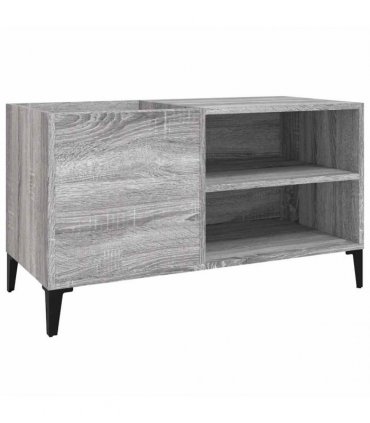vidaXL Record Cabinet Grey Sonoma 84.5x38x48 cm Engineered Wood — Size: 84.5 x 38 x 48 cm — V0672039648