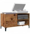 vidaXL Record Cabinet Old Wood 84.5x38x48 cm Engineered Wood — Size: 84.5 x 38 x 48 cm