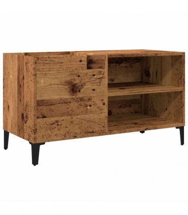 vidaXL Record Cabinet Old Wood 84.5x38x48 cm Engineered Wood — Size: 84.5 x 38 x 48 cm