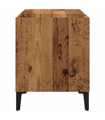 vidaXL Record Cabinet Old Wood 84.5x38x48 cm Engineered Wood — Size: 84.5 x 38 x 48 cm