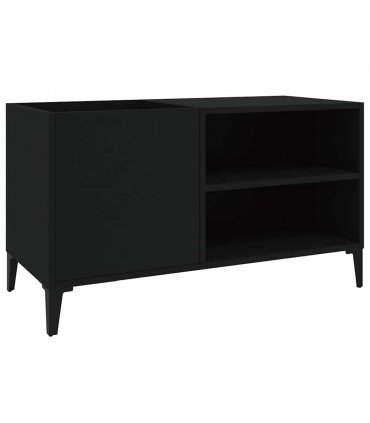 vidaXL Record Cabinet | Black | Engineered wood, metal | Medium | Record Cabinet — Size: 84.5 x 38 x 48 cm