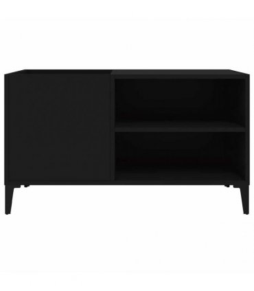 vidaXL Record Cabinet | Black | Engineered wood, metal | Medium | Record Cabinet — Size: 84.5 x 38 x 48 cm
