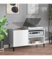 vidaXL Record Cabinet High Gloss White 84.5x38x48 cm Engineered Wood — Size: 84.5 x 38 x 48 cm