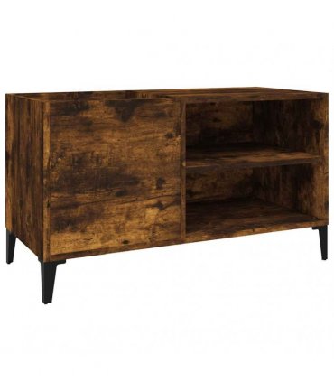vidaXL Record Cabinet Smoked Oak 84.5x38x48 cm Engineered Wood — Size: 84.5 x 38 x 48 cm — V0672039652