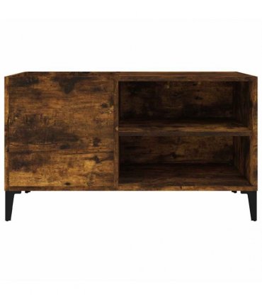 vidaXL Record Cabinet Smoked Oak 84.5x38x48 cm Engineered Wood — Size: 84.5 x 38 x 48 cm — V0672039652