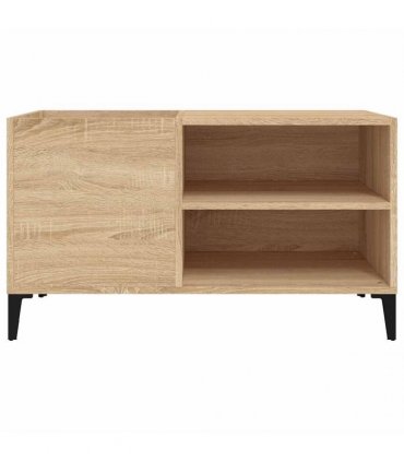 vidaXL Record Cabinet Sonoma Oak 84.5x38x48 cm Engineered Wood — Size: 84.5 x 38 x 48 cm