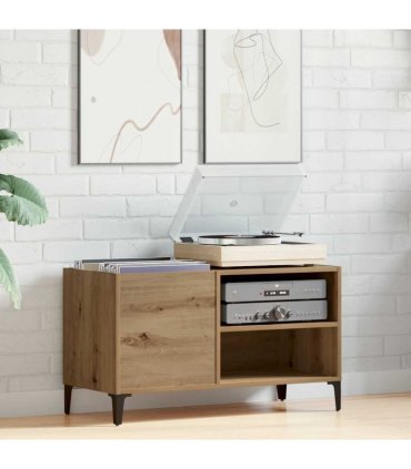 vidaXL Record Cabinet Artisan Oak 84.5x38x48 cm Engineered Wood — Size: 84.5 x 38 x 48 cm — V0672039654