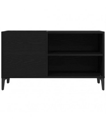 vidaXL Record Cabinet Black Oak 84.5 x 38 x 48 cm Engineered Wood — V0672039656