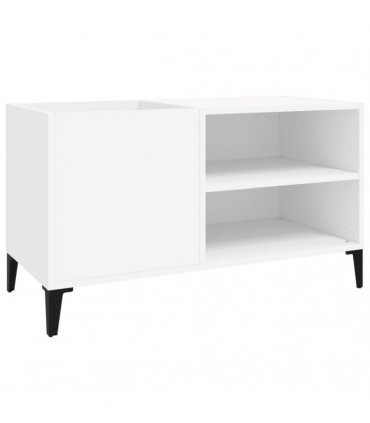 vidaXL Record Cabinet White 84.5x38x48 cm Engineered Wood — Size: 84.5 x 38 x 48 cm — V0672039657