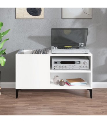 vidaXL Record Cabinet White 84.5x38x48 cm Engineered Wood — Size: 84.5 x 38 x 48 cm — V0672039657
