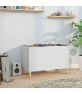 vidaXL Record Cabinet White 74.5x38x48 cm Engineered Wood