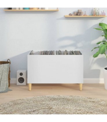 vidaXL Record Cabinet White 74.5x38x48 cm Engineered Wood