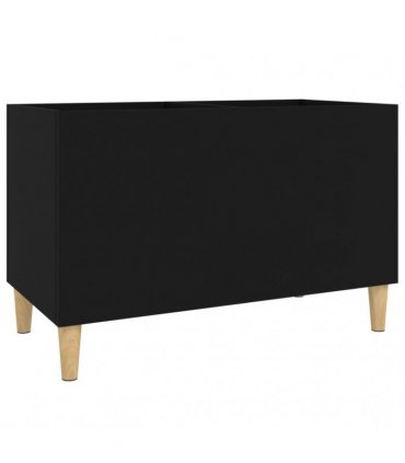 vidaXL Record Cabinet Black 74.5x38x48 cm Engineered Wood