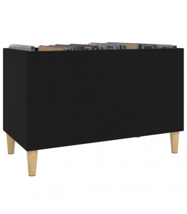vidaXL Record Cabinet Black 74.5x38x48 cm Engineered Wood