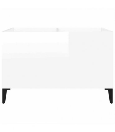 vidaXL Record Cabinet | High-gloss white | Engineered wood, metal | Medium — Colour: high gloss white
