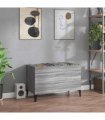 vidaXL Record Cabinet | Grey Sonoma | Engineered wood, Metal | Medium